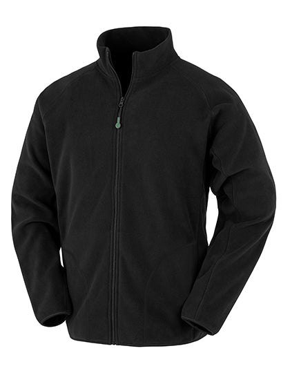Recycled Microfleece Jacket in Black, Größe 4XL