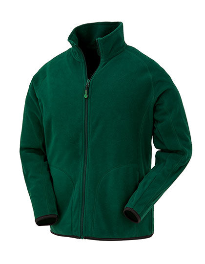 Recycled Microfleece Jacket in Forest Green, Größe 4XL