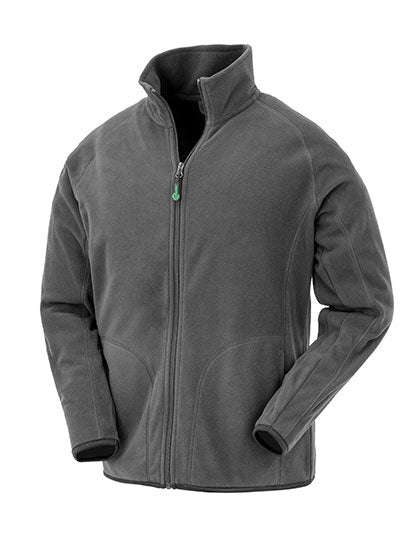 Recycled Microfleece Jacket in Grey, Größe 4XL