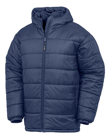 Recycled Hooded Padded Parka in Navy, Größe 3XL