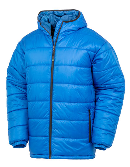 Recycled Hooded Padded Parka in Royal, Größe 3XL