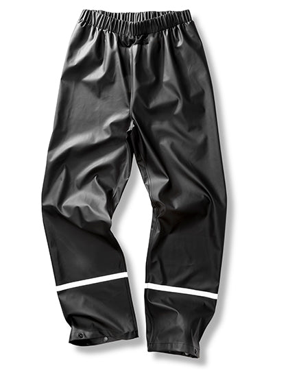 Prism PU Waterproof Trouser with Reflective Bands & Recycled Backing in Black, Größe 3XL