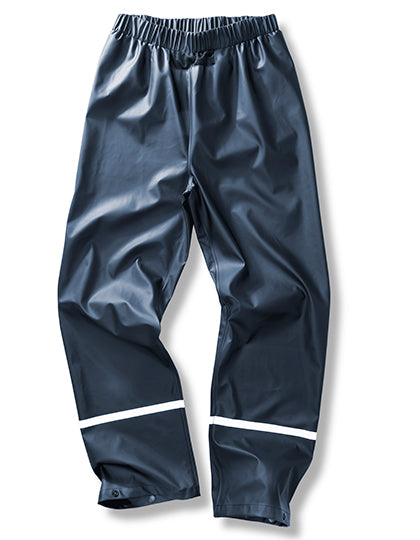 Prism PU Waterproof Trouser with Reflective Bands & Recycled Backing in Navy, Größe 3XL