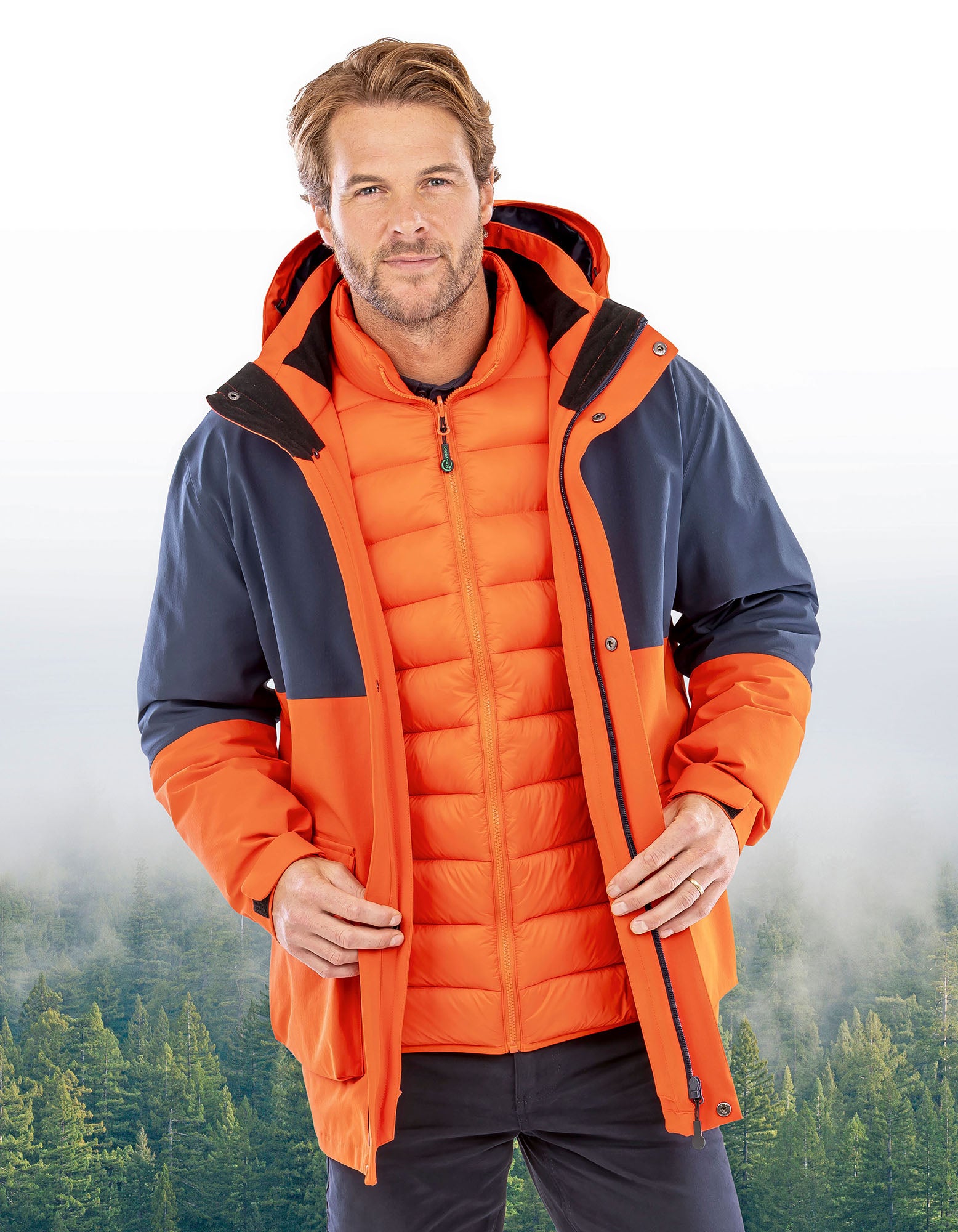 Recycled 3-In-1 Padded Ripstop Jacket