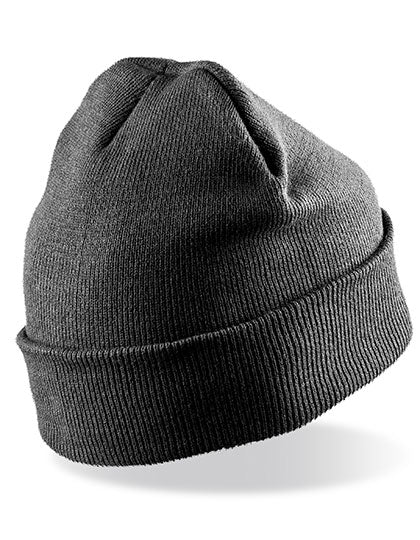 Recycled Woolly Ski Hat in Charcoal, Größe One Size