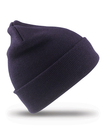 Recycled Woolly Ski Hat in Navy, Größe One Size