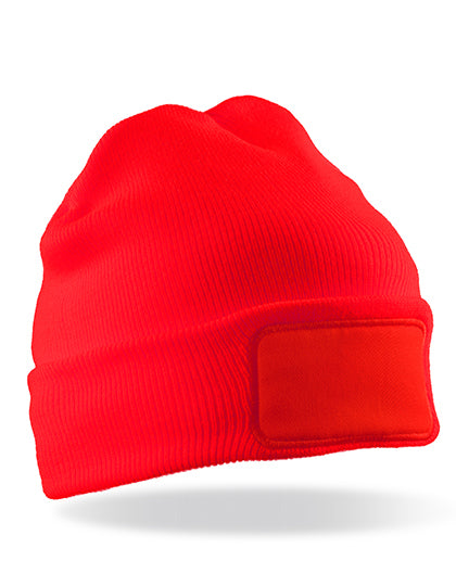 Recycled Thinsulate™ Printers Beanie in Red, Größe One Size