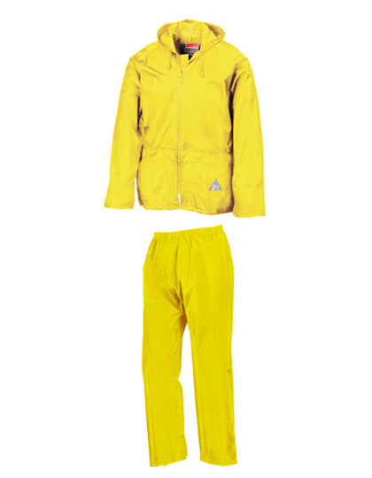 Waterproof Jacket & Trouser Set in Neon Yellow, Größe XXL