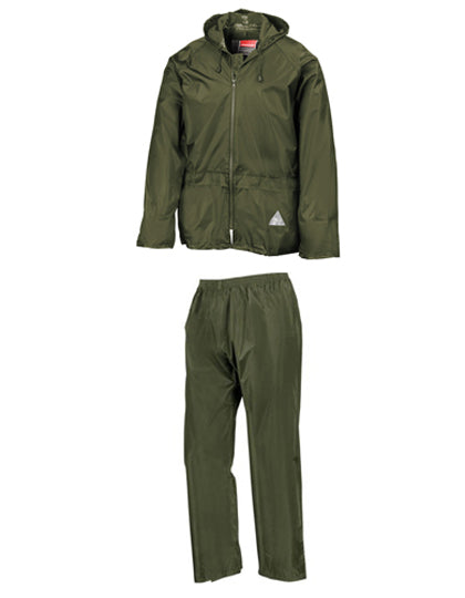Waterproof Jacket & Trouser Set in Olive Green, Größe XXL