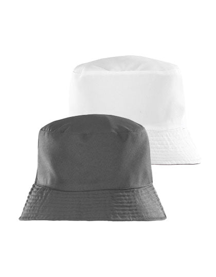 Recycled Reversible Bucket Hat in Grey, Größe L/XL