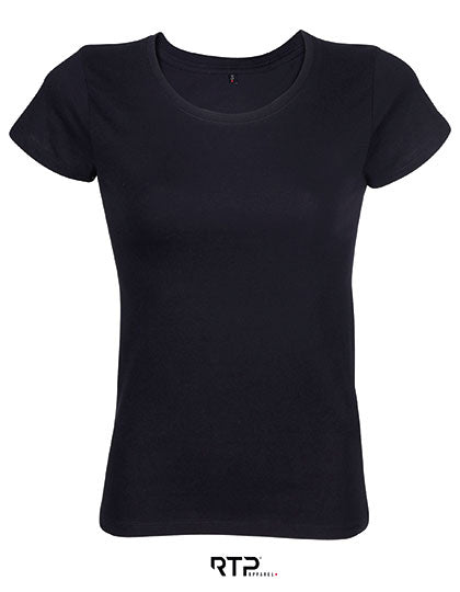 Women´s Tempo T-Shirt 185 gsm (Pack of 10) in Deep Black, Größe XXL