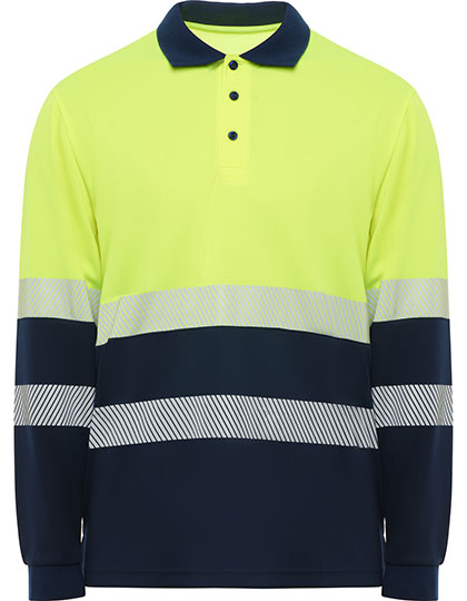Polo Shirt Vega Long Sleeve in Navy Blue 55, Größe 4XL