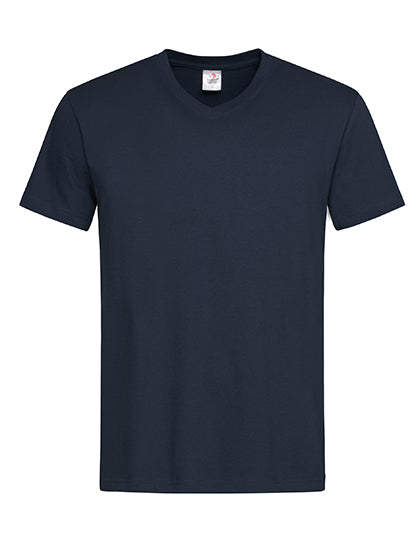 Classic-T V-Neck in Blue Midnight, Größe 3XL