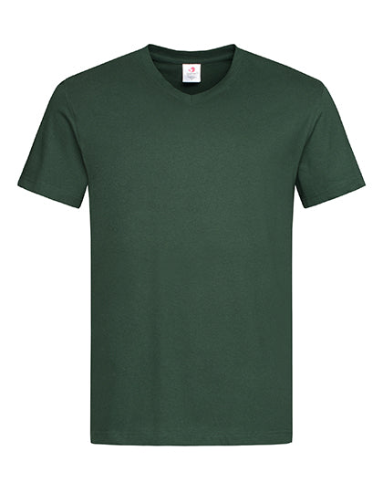 Classic-T V-Neck in Bottle Green, Größe XXL