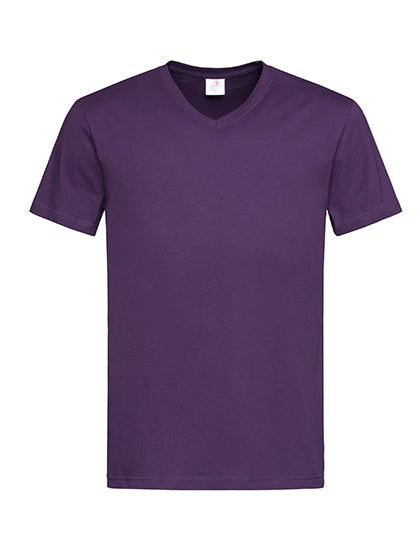 Classic-T V-Neck in Deep Berry, Größe XXL