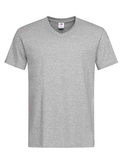 Classic-T V-Neck in Grey Heather, Größe 3XL