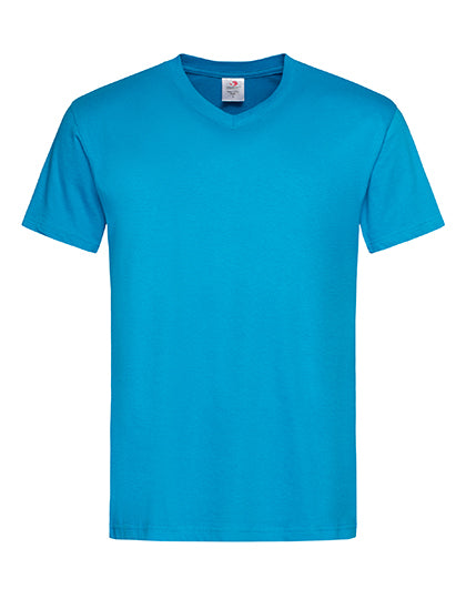Classic-T V-Neck in Ocean Blue, Größe XXL