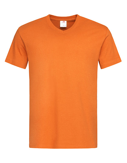 Classic-T V-Neck in Orange, Größe XXL