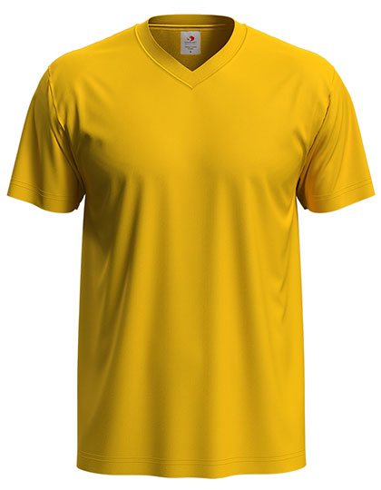 Classic-T V-Neck in Sunflower Yellow, Größe 3XL