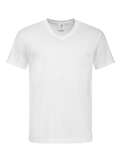Classic-T V-Neck in White, Größe 3XL