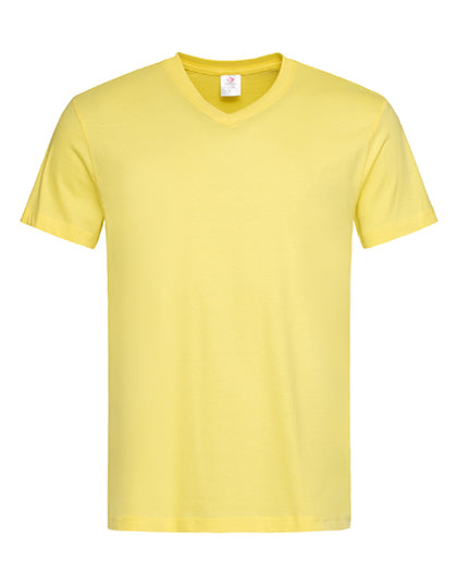 Classic-T V-Neck in Yellow, Größe XXL