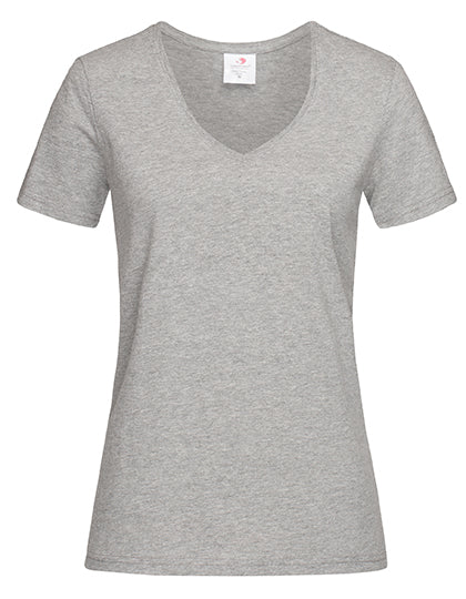 Classic-T V-Neck Women in Grey Heather, Größe XS