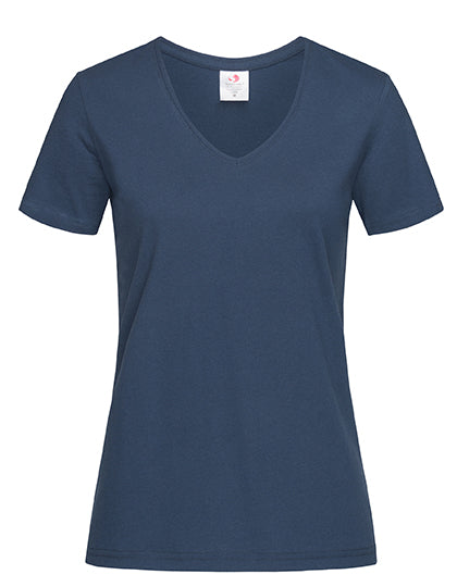 Classic-T V-Neck Women in Navy Blue, Größe XS