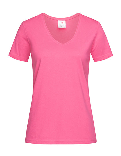 Classic-T V-Neck Women in Sweet Pink, Größe XL