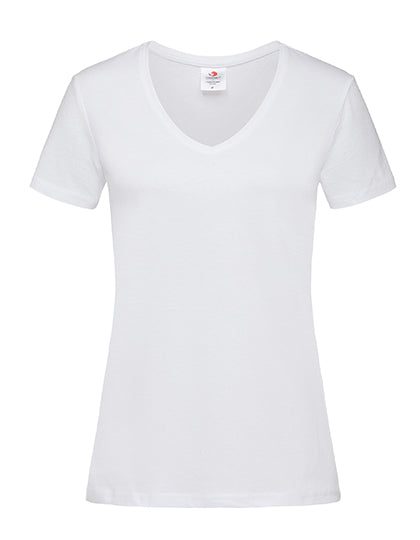 Classic-T V-Neck Women in White, Größe XS