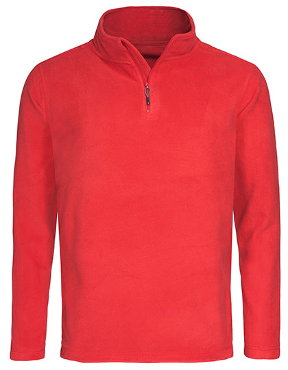 Classic Fleece Half-Zip in Scarlet Red, Größe XXL