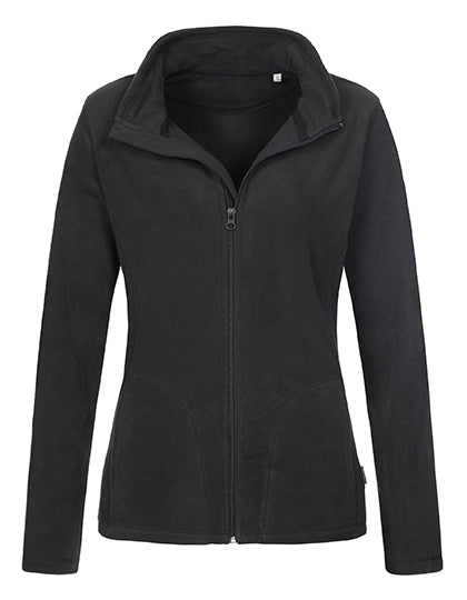 Classic Fleece Jacket Women in Black Opal, Größe XXL