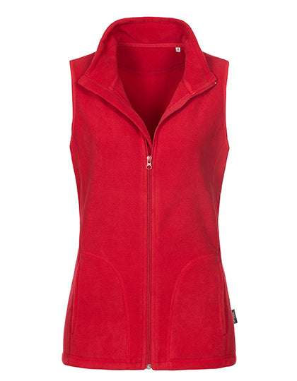 Classic Fleece Vest Women in Scarlet Red, Größe XL
