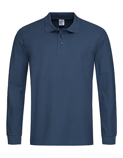 Classic Polo Long Sleeve in Navy Blue, Größe XXL