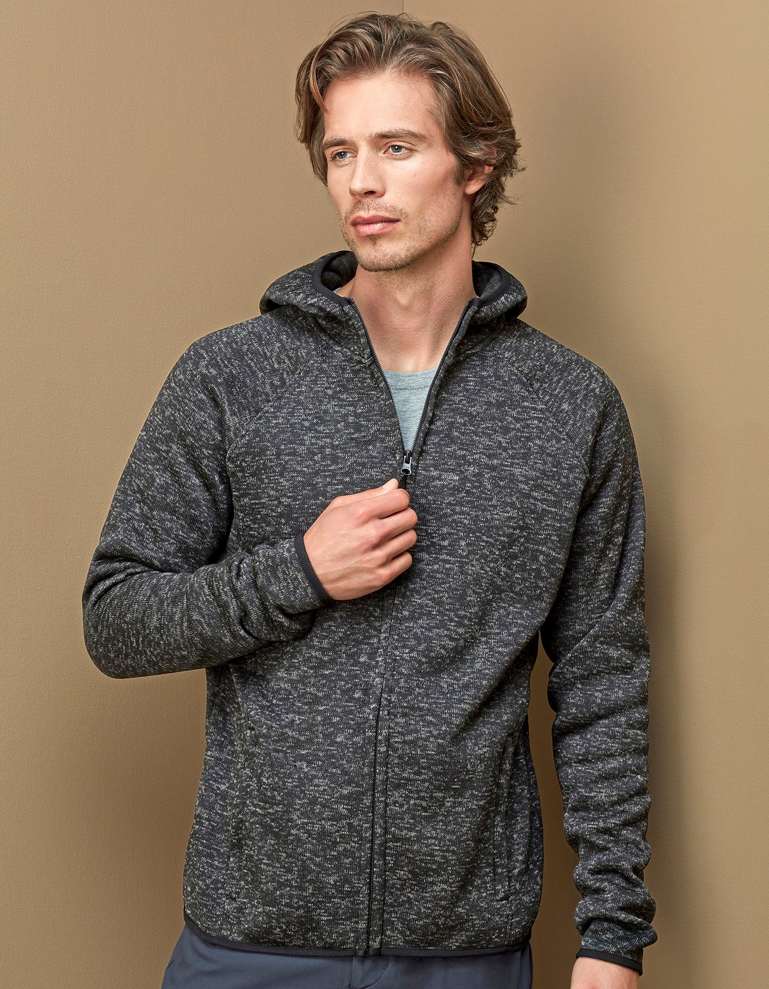 Lux Hooded Knitfleece Jacket