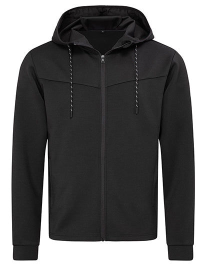 Recycled Scuba Jacket in Black Opal, Größe XXL