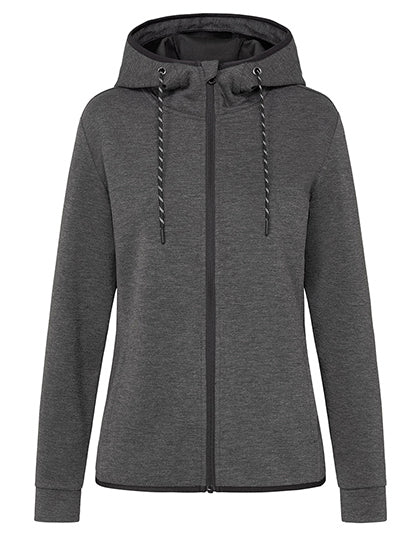 Recycled Scuba Jacket Women in Anthra Heather, Größe XL