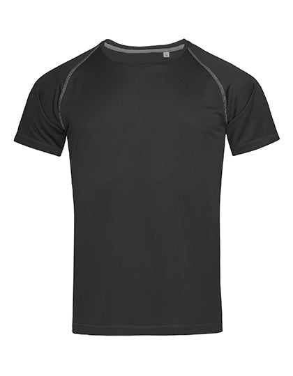 Mesh Team Raglan in Black Opal, Größe XXL