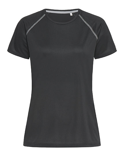 Mesh Team Raglan Women in Black Opal, Größe XL