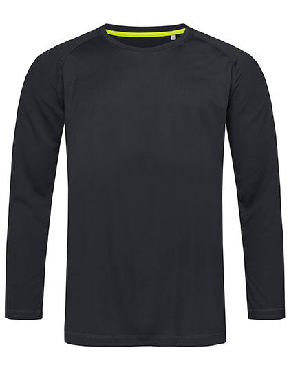 Mesh Long Sleeve in Black Opal, Größe XXL