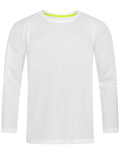Mesh Long Sleeve in White, Größe XXL