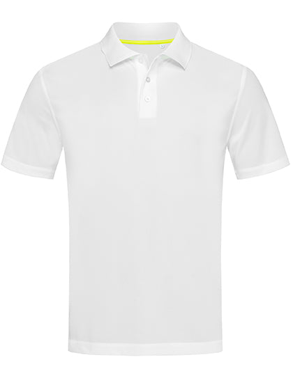 Mesh Polo in White, Größe XXL