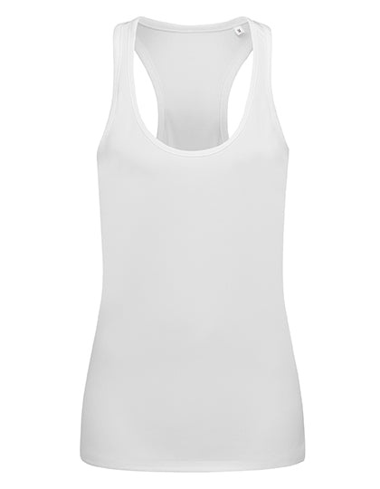 Mesh Tank Top Women in White, Größe XL