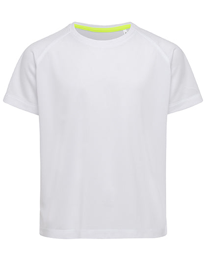 Mesh Raglan Kids in White, Größe XS (110/116)
