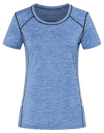 Recycled Sports-T Reflect Women in Blue Heather, Größe XL