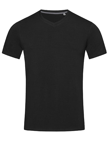 Stretch-T V-Neck in Black Opal, Größe 3XL