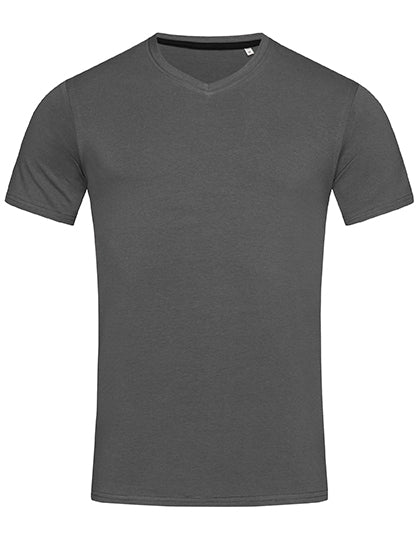 Stretch-T V-Neck in Slate Grey (Solid), Größe 3XL