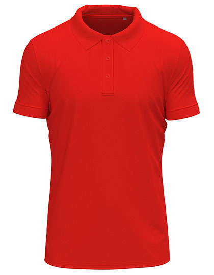 Stretch Polo in Scarlet Red, Größe 3XL