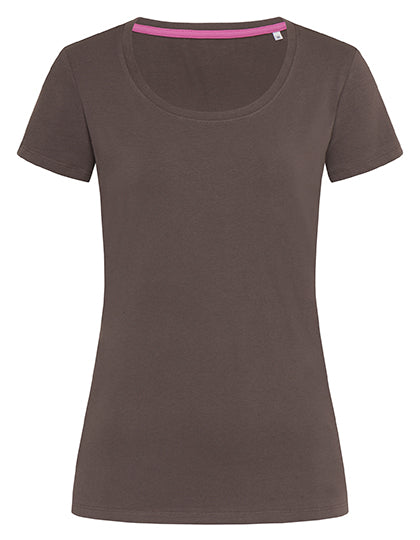 Stretch-T Women in Dark Chocolate, Größe XL