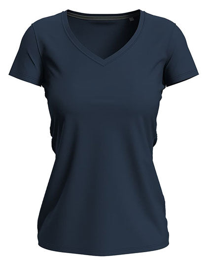 Stretch-T V-Neck Women in Blue Midnight, Größe XXL