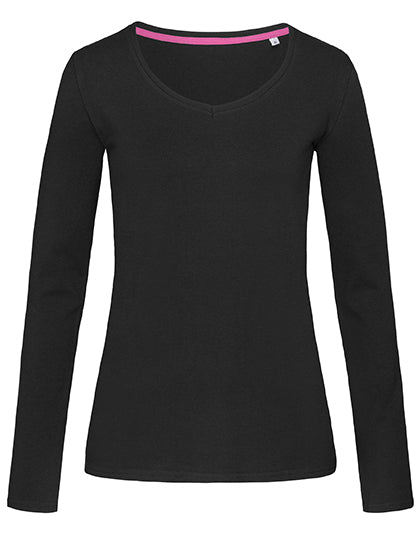 Stretch Long Sleeve Women in Black Opal, Größe XS